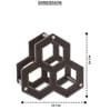 Studio Premium Faux Leather 3-Bottle Wine Rack Modern Hexagon Design Tabletop Wine Holder