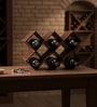 Studio Premium Faux Leather Wine Rack | Modern Diamond 8-Bottle Wine Holder