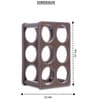 Studio Premium Faux Leather Wine Rack | Modern Vertical/Horizontal 6-Bottle Wine Holder