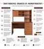 Studora Brown Colour Desk In Walnut Finish