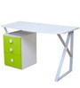 Woody Kids Study Table in Green & White Finish