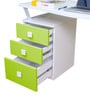 Woody Kids Study Table in Green & White Finish