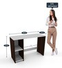 Elegant Multipurpose Study Table in White Colour & Wenge Finish
