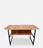 Study Table with open Storage in Light Brown Colour