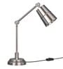 Study/Work Table Lamp Silver Nickel with adjustable body and head