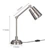 Study/Work Table Lamp Silver Nickel with adjustable body and head