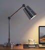 Study/Work Table Lamp Silver Nickel with adjustable body and head