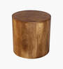 Stump Solid Wood Side Table In Natural Finish
