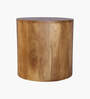 Stump Solid Wood Side Table In Natural Finish