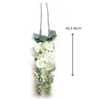 Stunning Artificial Hollyhock Flower Bunch with 10 Flower Heads (White)