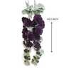 Stunning Artificial Hollyhock Flower Bunch with 10 Flower Heads (Purple)