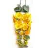 Stunning Artificial Hollyhock Flower Bunch with 10 Flower Heads  (Yellow)