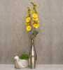 Stunning Artificial Hollyhock Flower Bunch with 10 Flower Heads  (Yellow)
