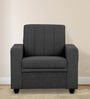 Stuttgart Fabric 1 Seater Sofa in Charcoal Grey Colour