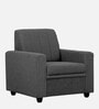 Stuttgart Fabric 1 Seater Sofa in Charcoal Grey Colour
