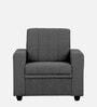 Stuttgart Fabric 1 Seater Sofa in Charcoal Grey Colour