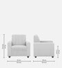 Stuttgart Fabric 1 Seater Sofa in Grey Colour