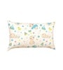 Pink and White Poly Cotton Rectangular Pillow