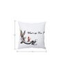 Bugs Bunny Black & White Silk Cushion Cover