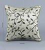 Set of 5 Floral Pattern Jute green Cushion Covers 16 x 16 inches