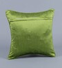 Set of 5 Floral Pattern Jute green Cushion Covers 16 x 16 inches
