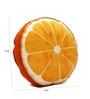 Orange Shaped Velvet 16 x 16 Inch Decorative Cushion