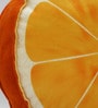 Orange Shaped Velvet 16 x 16 Inch Decorative Cushion