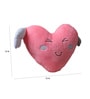 Pink Velvet 16 x 16 Inch Heart  Shaped  Cuddle Cushion