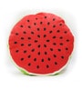 Red and Green Velvet 16 x 16 Inch Watermelon Shaped Cushion