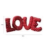 Red Velvet 12 x 30 inch LOVE Decorative Cushion (Set of 4)