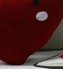 Red Velvet 16 x 16 Inch Heart Shaped Cuddle Cushion