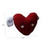 Red Velvet 16 x 16 Inch Heart Shaped Cuddle Cushion