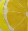 Yellow Velvet 16 x 16 Inch Lemon Slice Cushion