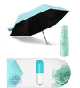 Blue Mini UV Coated Travel Capsule 4 Fold Nylon Umbrella