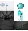 Blue Mini UV Coated Travel Capsule 4 Fold Nylon Umbrella