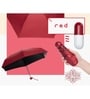 Red Nylon Designer Ultra Mini UF Coated 4-Fold Travel Capsule Umbrella