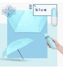 Blue Mini UV Coated Travel Capsule 4 Fold Nylon Umbrella