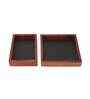 StyleWood Black & Brown Sheesham Wood (Set of 2) Tray Set