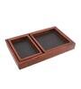 StyleWood Black & Brown Sheesham Wood (Set of 3) Tray Set