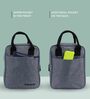 Stylish & Insulated Grey Nylon Lunch Bag