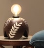 Stylish Bulb Brown Designer Clay Table Lamp