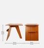 Stylish End Table in Teak Finish