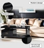 Stylish Glass Top Coffee Table in Black Colour