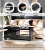 Stylish Glass Top Coffee Table in Black Colour