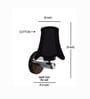 Stylish Metal Wall Lamp with Black Cotton Shade for Hotel & Bedroom