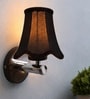Stylish Metal Wall Lamp with Black Cotton Shade for Hotel & Bedroom