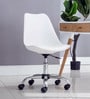 Stylish Modern Rotary Plastic Guest Chairs in White Colour