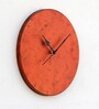 Stylish Orange Metal Modern Wall Clock