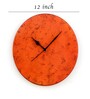 Stylish Orange Metal Modern Wall Clock