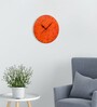 Stylish Orange Metal Modern Wall Clock